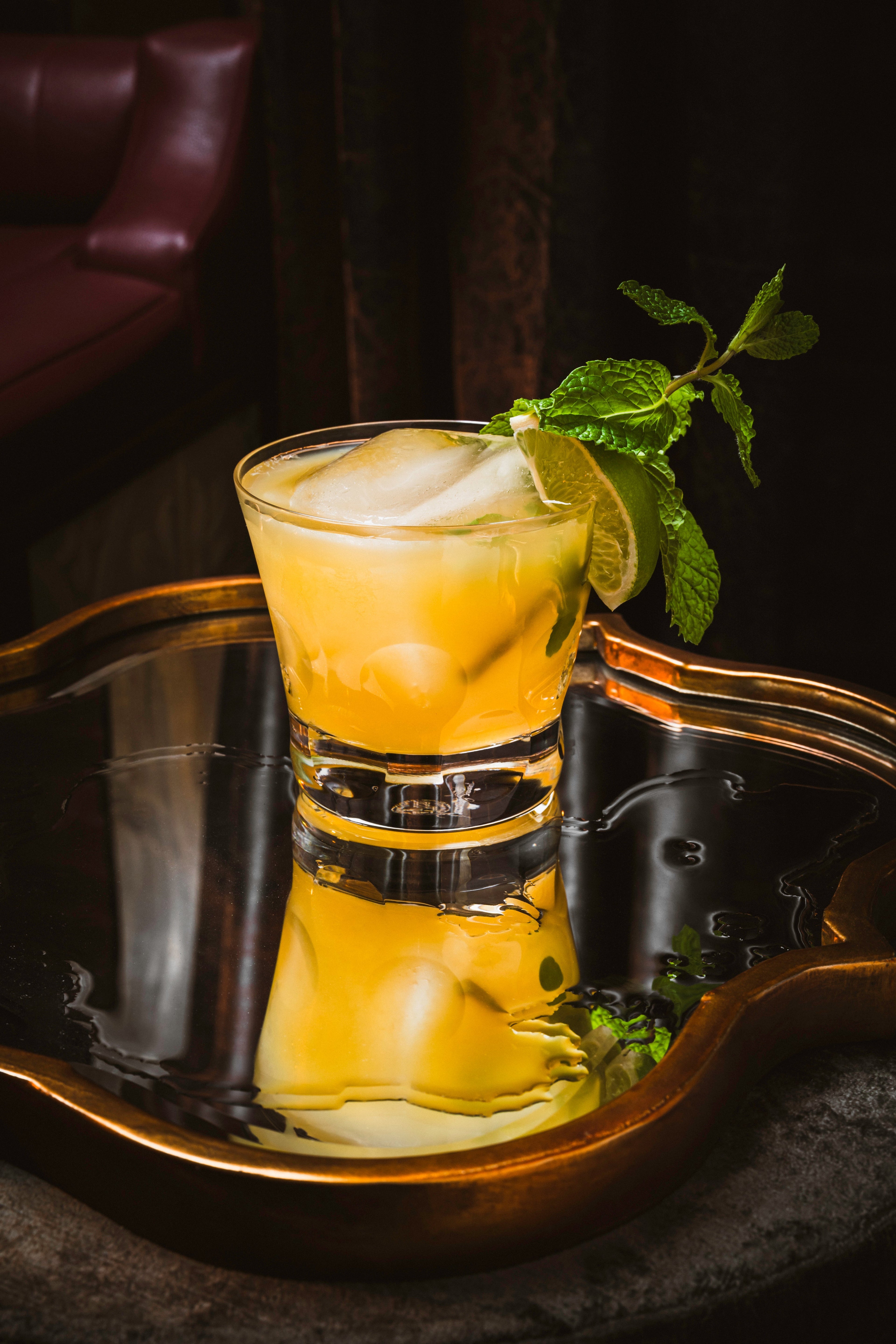 Peach Baijiu Whiskey Smash
